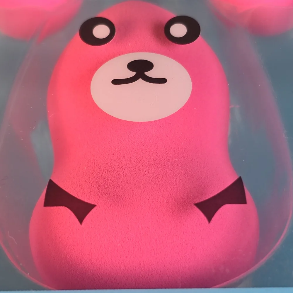 Pink Makeup Beauty Blender Set Cute Reindeer Three Piece Full Size & Mini New